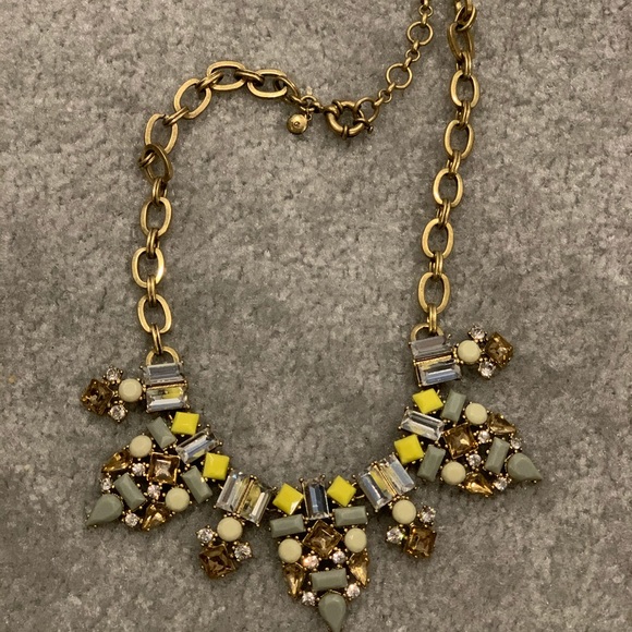 Stunning J.Crew Gold & Crystal Statement Necklace - Picture 2 of 4